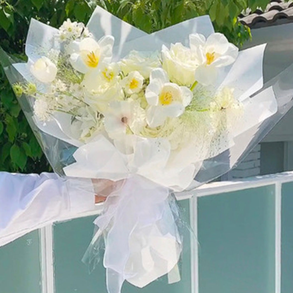Clear Waterproof OPP Flower Bouquet Wrapping Paper Rolls - Clear