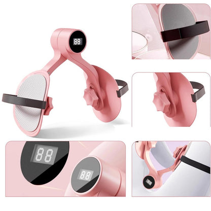 Pelvic Floor and Inner Thigh Trainer with Digital Counter Kegel Exercise Device-Pink