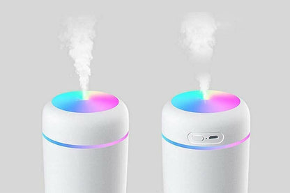 Car Air Purifier USB Diffuser Mist Humidifier With Led Night Light-White