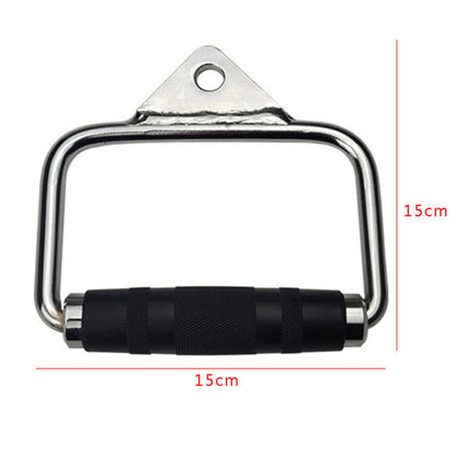 Single D Stirrup Handle with Rubber Grips for Cable Exercise Equipment