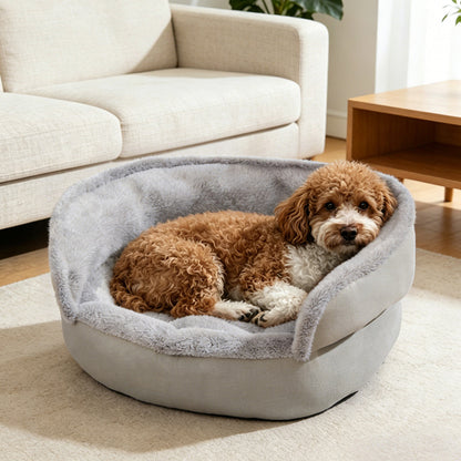 Soft Dog Bed for Indoor Anti Slip Pet Bed -Grey