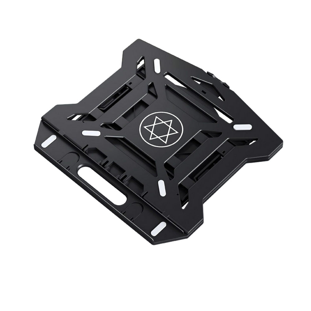 2 in 1 Adjustable Laptop Stand with Phone Holder Foldable Cooling Computer Stand Black