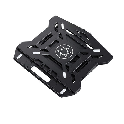 2 in 1 Adjustable Laptop Stand with Phone Holder Foldable Cooling Computer Stand Black