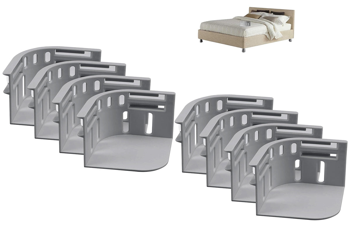 Open Corner Bed Sheet Holder with Lock Strips Sheet Locks Fit All Mattress Size -Grey