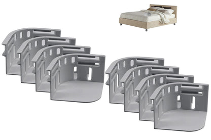Open Corner Bed Sheet Holder with Lock Strips Sheet Locks Fit All Mattress Size -Grey