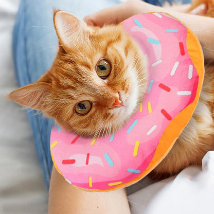 Cat Cone Soft Collar ¨C Adjustable Kitten Recovery Donut Collar Pink
