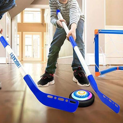 2-in-1 Hover Hockey Soccer Ball Set LED Lighting Floating Air Football Toys for Kids