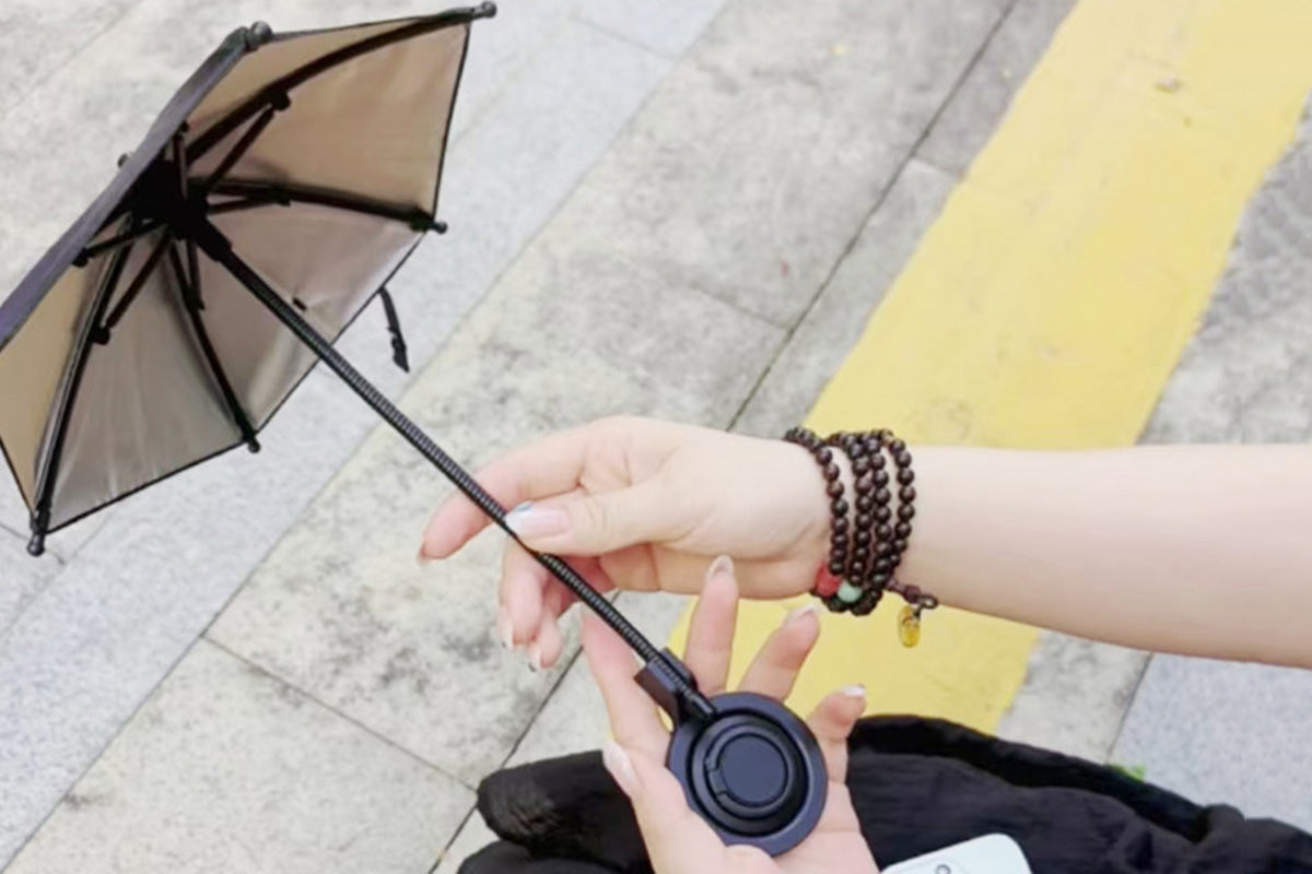 Adjustable Smartphone Umbrella Stand-Black