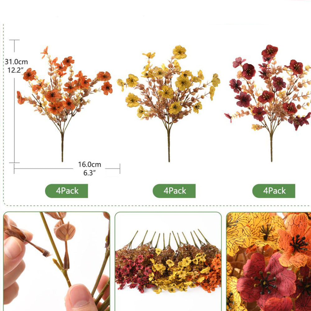 12 Pack Artificial Eucalyptus Violet Bouquets Artificial Flowers