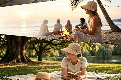 Wide Brim Quick Dry Foldable Sun Hat - Khaki