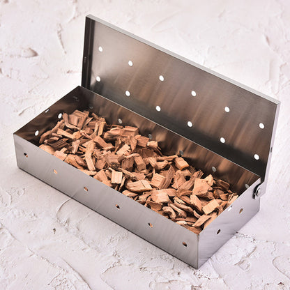 Stainless Steel Smoker Box for Wood Chips Barbecue Meat Smoking Tool Grilling Accessories