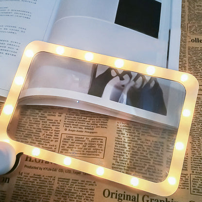 5X Magnifying Glass with Light Folding Handheld Magnifier for Seniors Low Vision Reading Inspection