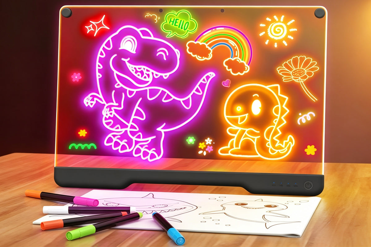 Rechargeable LED Drawing Board - Black