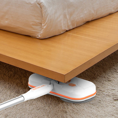 Cordless Electric Spin Mop with LED Light & 750ML Water Sprayer White