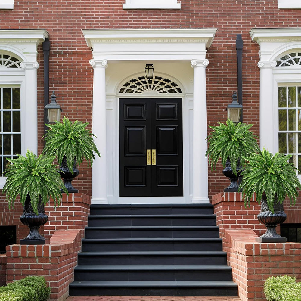 Ferns Artificial Bush Plants Artificial Boston Ferns With 38 Fronds For Outdoors Home Decor