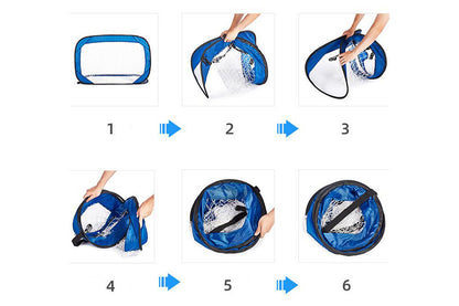 2 in 1 Kids Soccer Pop Up Goal Net Targets Soccer Goal Net Training Football Goal-Soccer Goal+ training mat