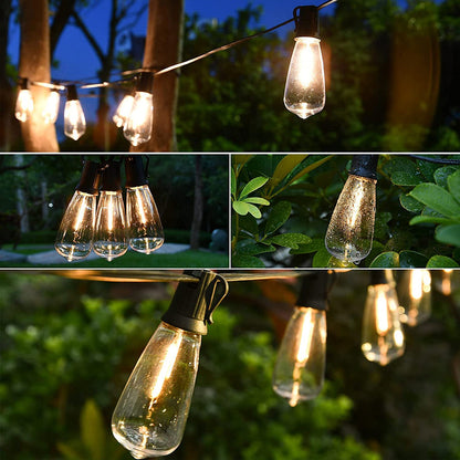 5M Solar String Light Outdoor Vintage Bulbs Party Patio Lamp