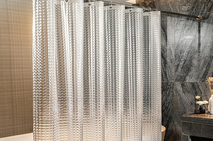 PEVA Shower Curtain Liner with Grommets and Hooks - Clear