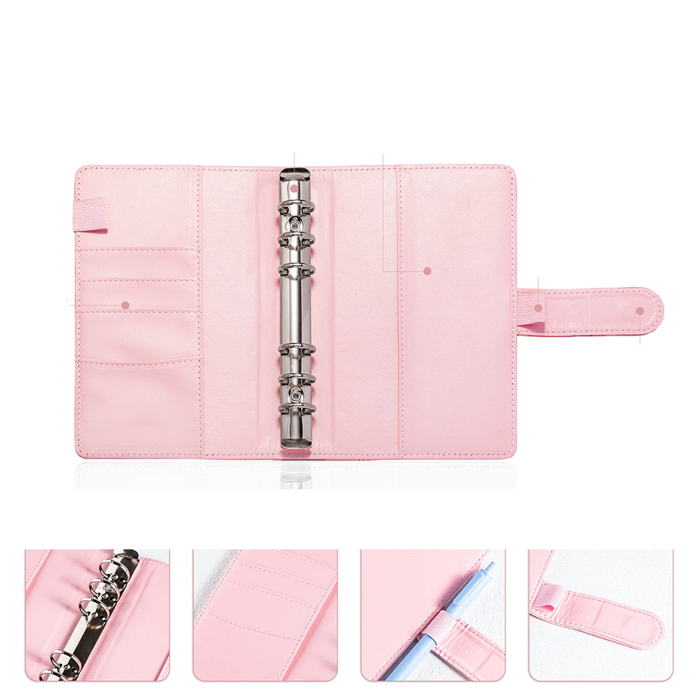 2-in-1 A6 Budget Binder Set Money Saving Challenge Tracker for Budget Plan Pink