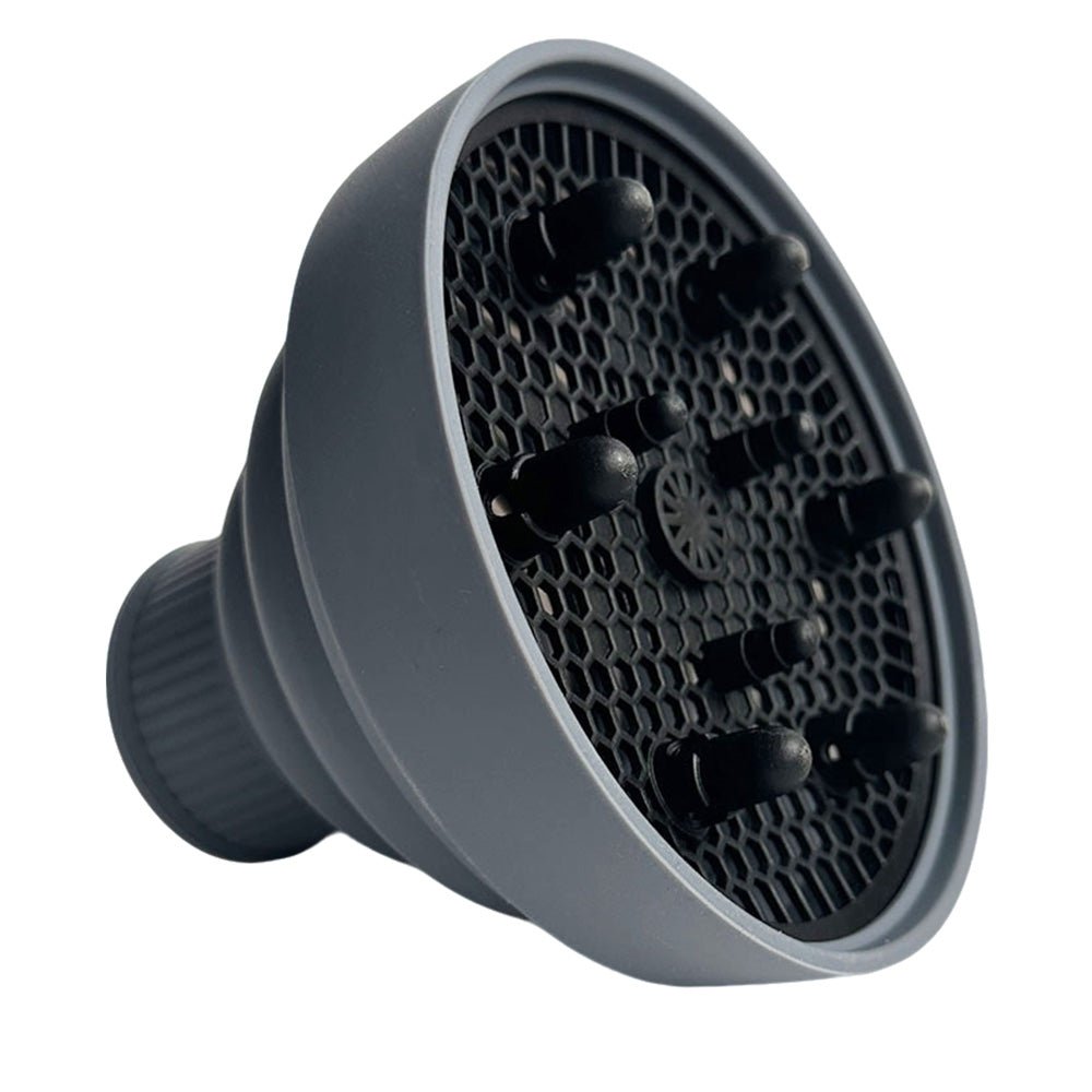 Foldable Silicone Hair Dryer Diffuser for Universal 4 to 5cm Nozzles - Grey