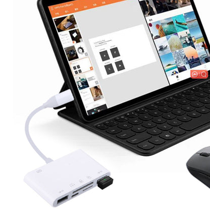 5-in-1 Memory Card Reader USB-C to Memory Card OTG Adapter for TV Camera Smartphone