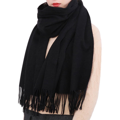 Winter Scarf for Women Shawls Wraps for Evening Dresses Large Warm Soft Scarves-Black