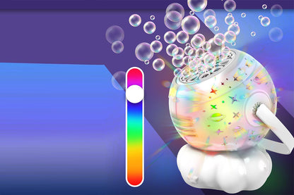 USB-C Rechargeable Bubble Machine with Colorful LED Light Party Birthday Toys