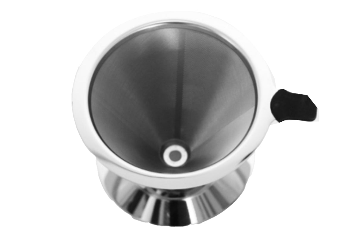 Stainless Steel Drip Cone Coffee Filter Portable Cone Pour Over Coffee Metal Fine Mesh Camping Coffee Maker