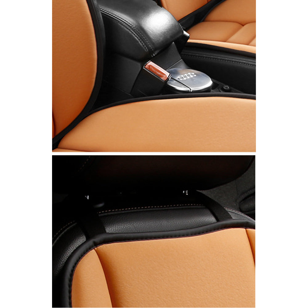 Universal Car Seat Cushion with Back Support Pillow Ergonomic Lumbar Support Cushion for Drivers Office Staff Orange