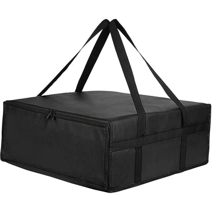 Large Foldable Insulated Pizza Cake and Food Delivery Bag-Black