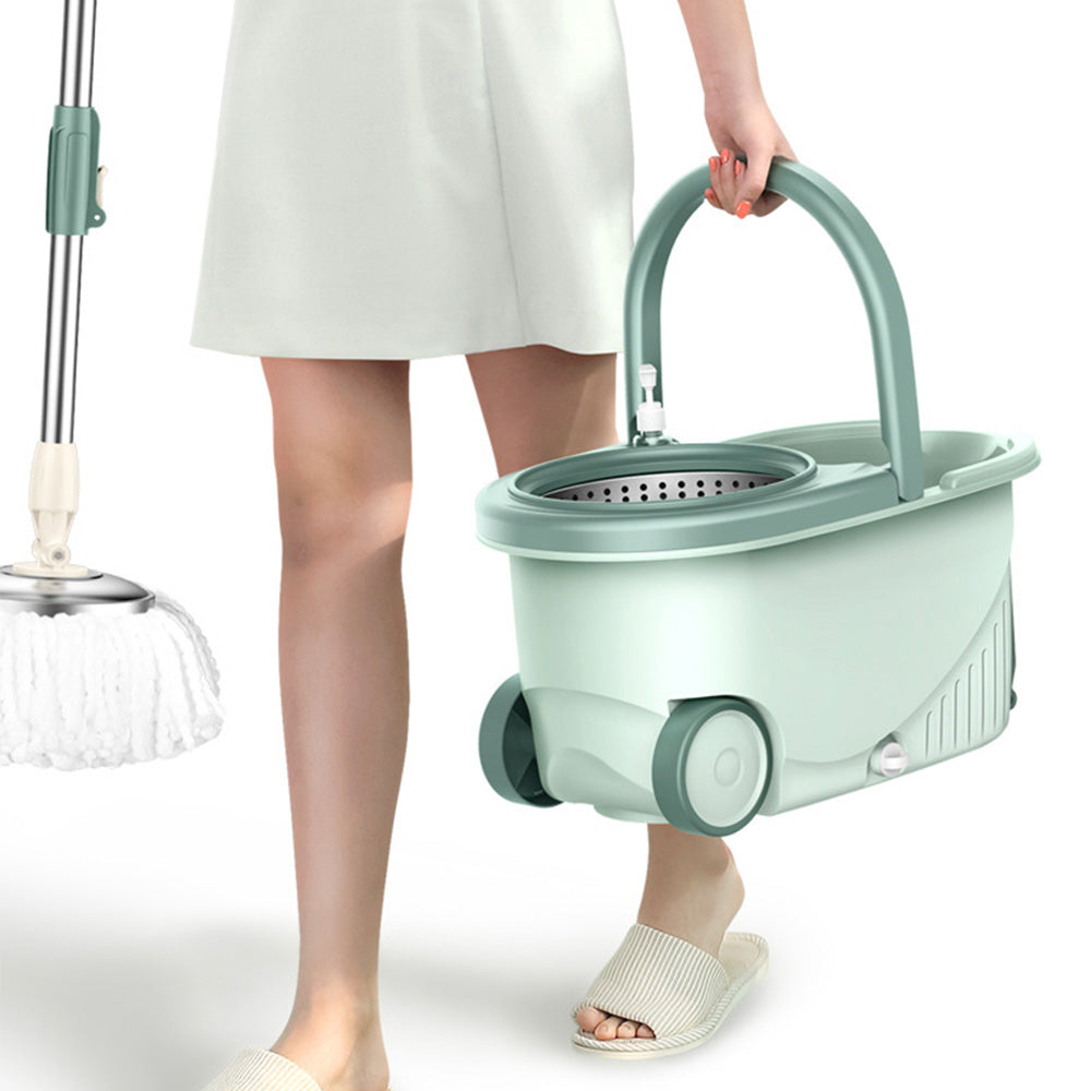 Mop and Bucket Set with Wringer 6 Replaceable Mop Heads