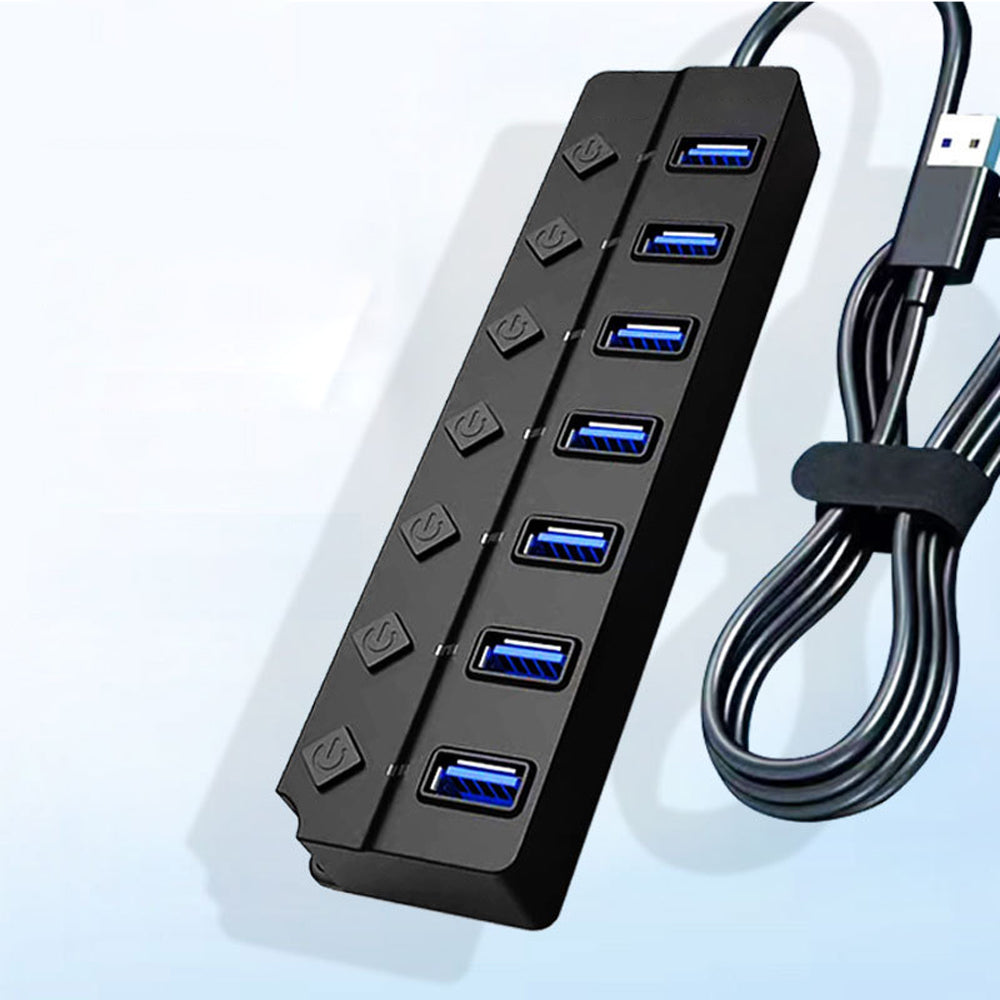 7 Port USB 3.0 Hub 5Gbps Splitter for PC Laptop Keyboard Mouse