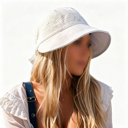 2 Pack Waffle Bucket Hats and Visor Caps - Beige