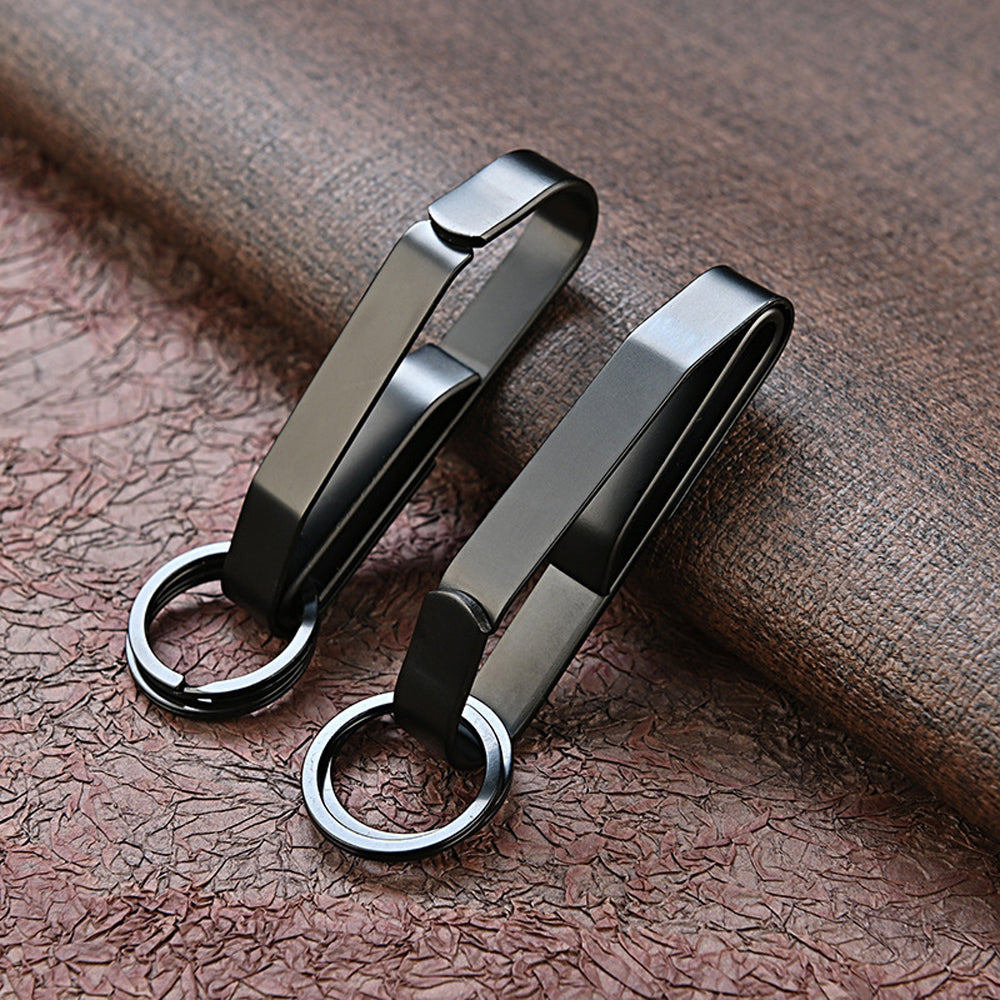 Set of 2Pcs Duty Belt Key Holder Quick Release Key Ring Holder with Detachable Keyring