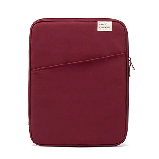 Tablet Sleeve Bag Portable Protective Case for 11 Inch 13 Inch Tablets Pads Dark Red