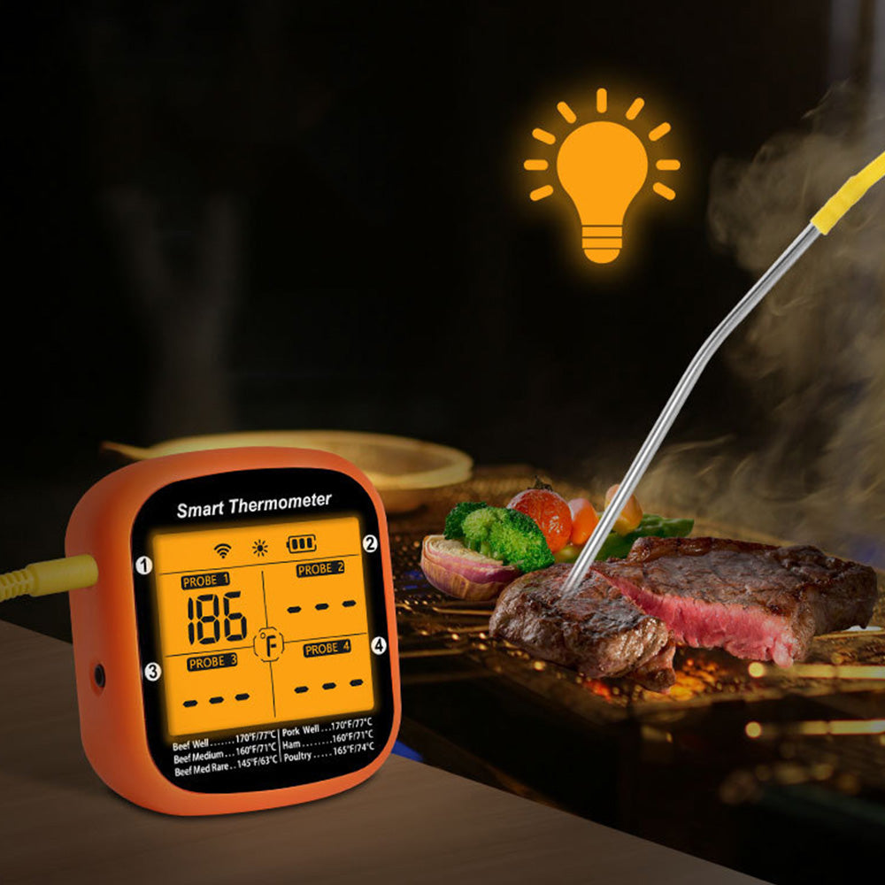 Meat Thermometer Wireless Thermometer for Smoker Oven APP Calibration Temp Graph