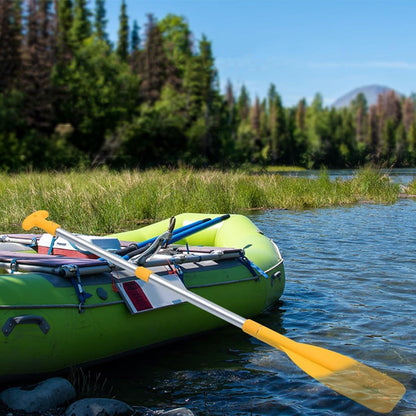 Telescoping Boat Paddle Portable Aluminium Shaft for Kayaing Boating Canoeing River Tubing Yellow