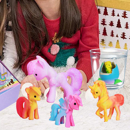 6PCS Unicorn Hatching Rainbow Eggs ¨C Magic Growing Toy Set for Kids