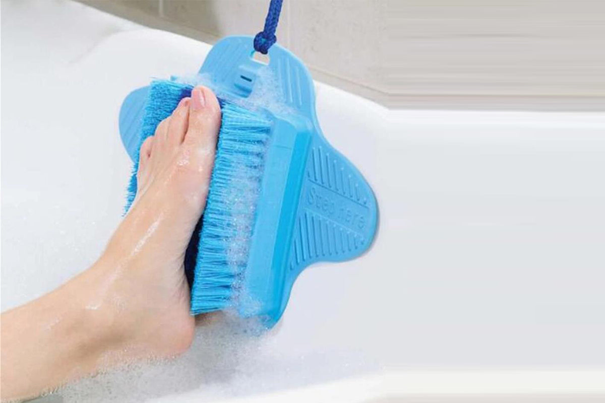 2Pcs Foot Massager Scrubber Bath Brush Cleaner Exfoliating Feet Washer Shower Spa Scrub