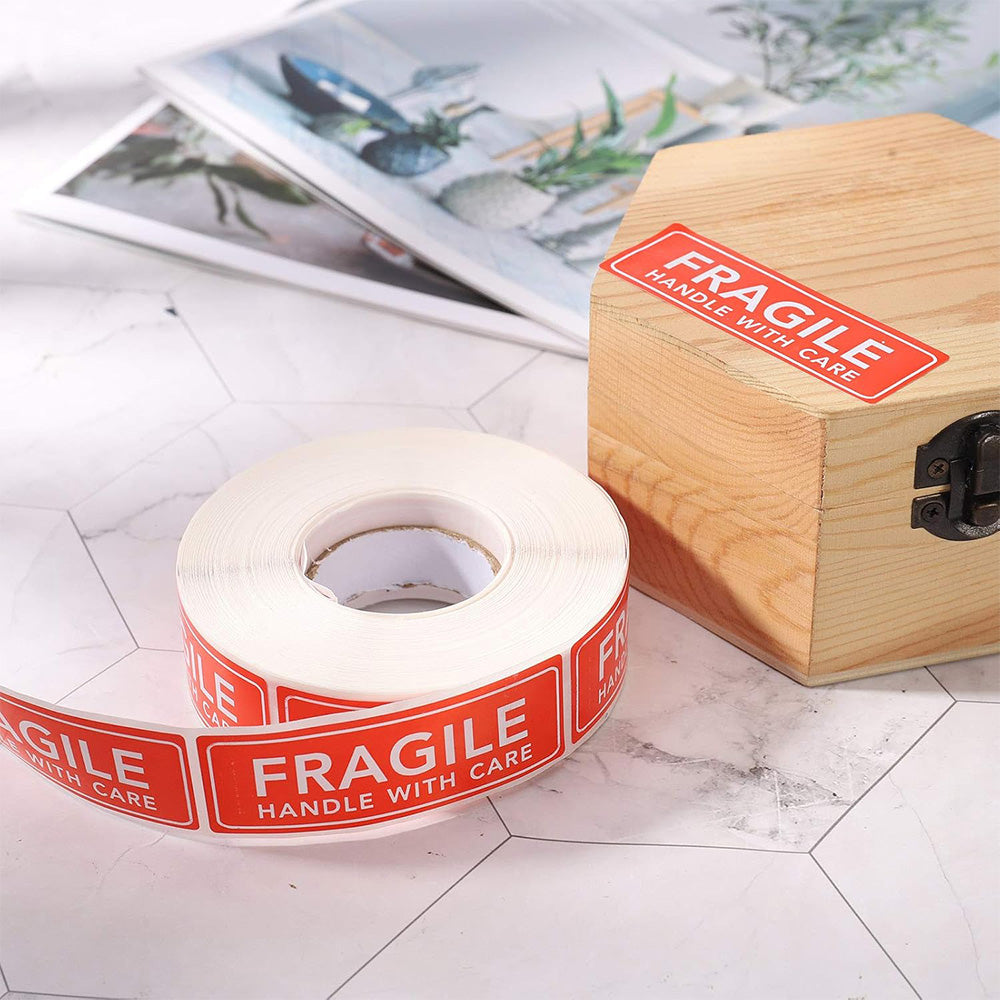 1000 Pieces Self Adhesive Fragile Handle with Care Label Stickers