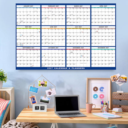 2027 Double Sided Dry Erase Wall Planner Calendar
