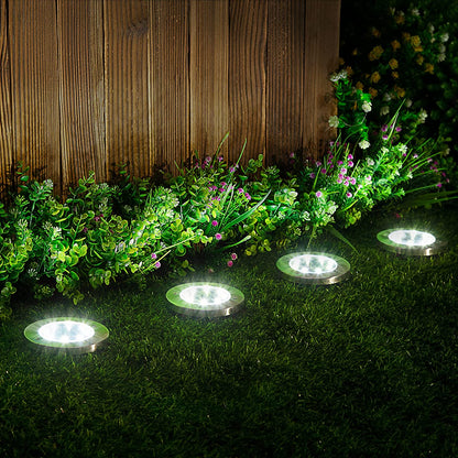 10-LED Solar Ground Lights-White color