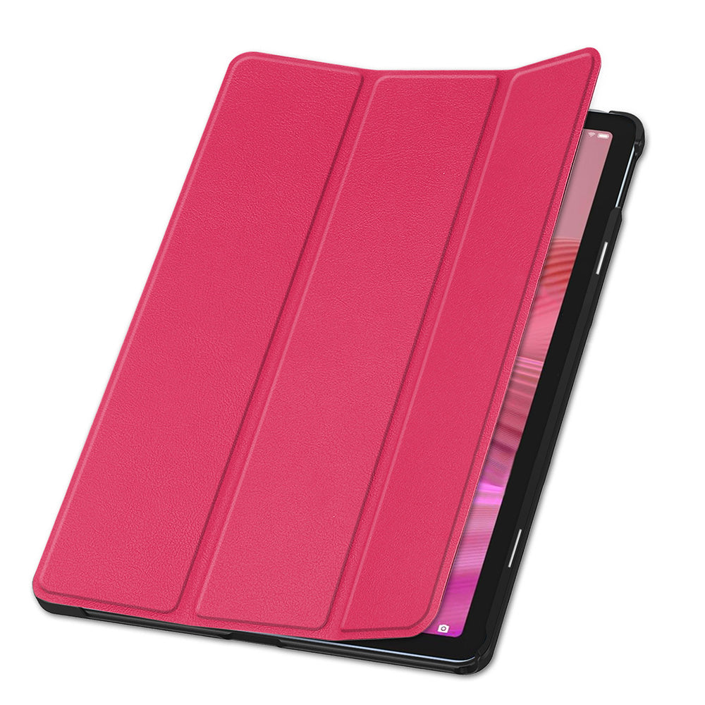 Smart Flip Case Compatible with Lenovo 10.1 Inch Laptop TB311FU 2025 with Stand - Rose Red
