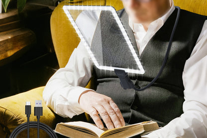 10X Magnifying Glass with Lights Flexible Gooseneck Magnifiers for Seniors-Grey