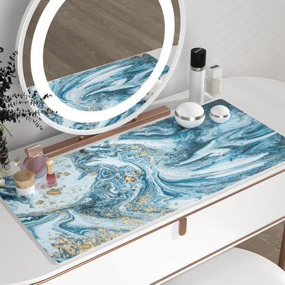 Large Mouse Pad Desk Mat for Desktop Protector Writing Pad for School Office-blue