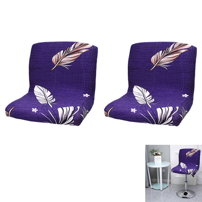 2Pcs Stretch Chair Cover Stool Protectors Slipcovers for Low Short Back Chair Bar Stool Chair -Purple