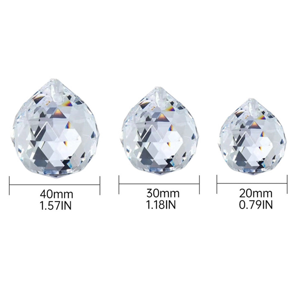 10Pcs Set Glass Ball Prism Pendants Chandelier Hanging Sun Catchers Home Room Decor