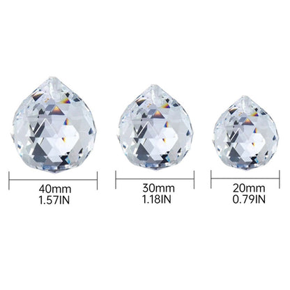 10Pcs Set Glass Ball Prism Pendants Chandelier Hanging Sun Catchers Home Room Decor