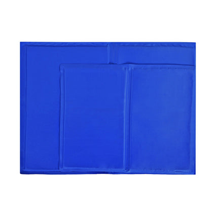 Blue Polyester Gel Cooling Sleeping Mat for Dogs Cats in 6 Sizes