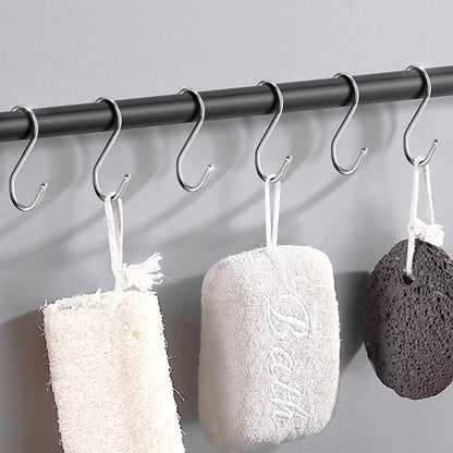 40Pcs Stainless Steel Metal S Shaped Hooks Clothes Hanger for Kitchen Bathroom Closet